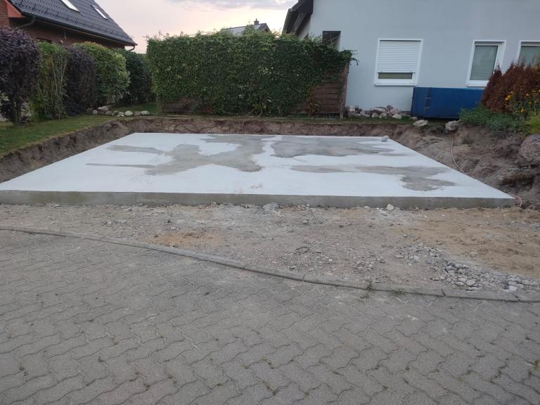 Bodenplatte Garage